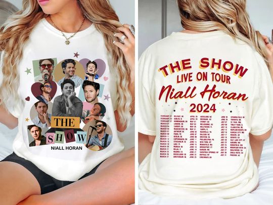Tour Niall Horan 2024 Double Sided Shirt, Niall Horan The Show Live On Concert 2024, Niall Horan Merch