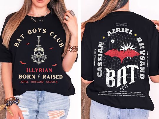 The Bat Boys, ACOTAR 2 Slided shirt, Night Court Illyrians Tee, A Court of Thorns and Roses