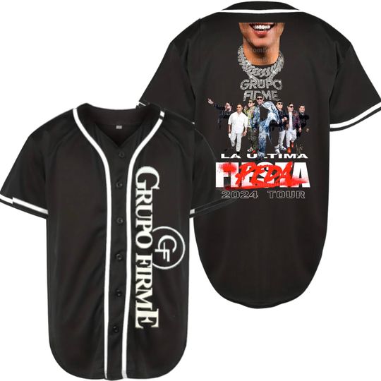 Grupo firme Baseball Jersey | Polyester Fabric | Regular fit | Casual unisexswear | Suitable for Sports and Outdoors