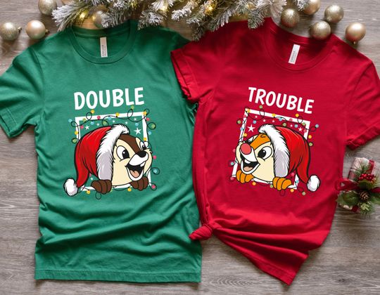 Squirrel Christmas Shirt, Christmas Trip Shirt, Family Christmas Shirt, Christmas Couple, Short Sleeve Cotton Tshirts