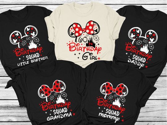 Custom Disney Birthday Girl and Boy Shirts, Disney Birthday Squad T-shirt, Disney Birthday Trip, Disney Birthday Party, Birthday Crew Tees