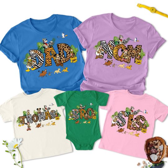 Personalized Mouse Safari Trip T-Shirt, Custom Name Wild Trip Shirt, Magic Kingdom Family Holiday Tee, Family Vacation Matching Shirt