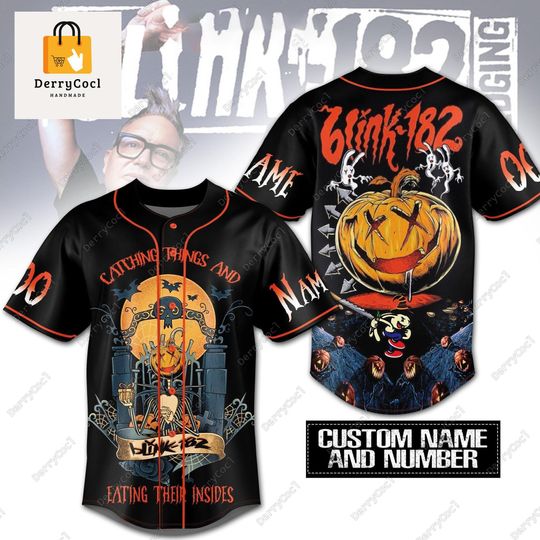 B182 Catching Things And Eating Their Insides Halloween Personalized Baseball Jersey, Halloween Merch