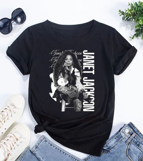 Together Again Janet Jackson Cotton Short Sleeve Shirt, Janet Jackson Fan Gift