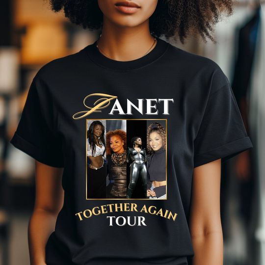 Janet Jackson Casual Short Sleeve Tee, Together Again Tour