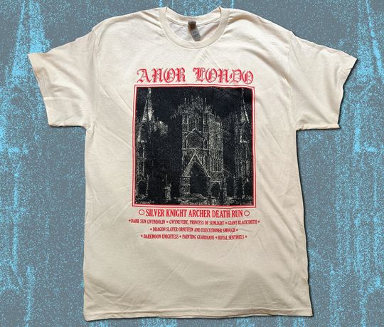 Anor Londo Dark Souls Soulsborne Archer Death Run T Shirt Unisex short sleeves multiple colors t-shirts