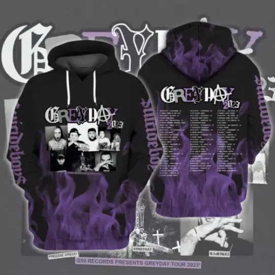 Grey Tour Day Tour 3D Hoodie,Concert Tour Shirt, Grey Tour 3D Hoodie, Queen Rock band Tour Shirt, Music Lover Gift