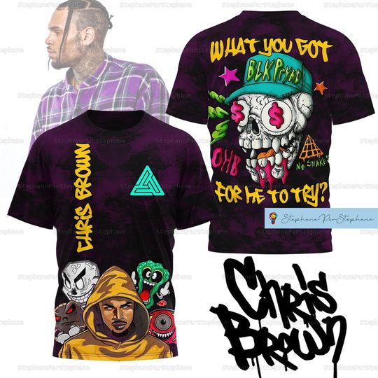 Chris Brown 11 11 Tour 3D T-Shirt, Chris Brown 2024 All over print 3d Shirt, 11:11 Tour