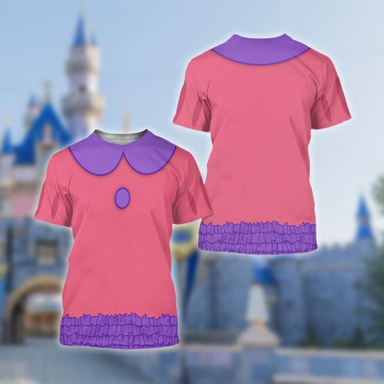 Daisy Duck Inspired Costume 3D T-Shirt, Daisy Duck Cosplay 3D Tee, Mickey And Friend Cosplay Costume Shirt