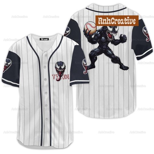 Venom Baseball Jersey, Horror Baseball Jersey, Cute Baseball Jersey