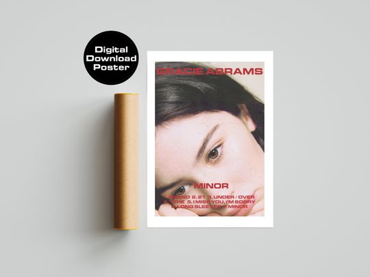 Gracie Abrams 2020 Album Minor, Poster Wall Art  | Gracie Abrams Poster | Music Gift | Music Wall Decor, Available in 7 Sizes