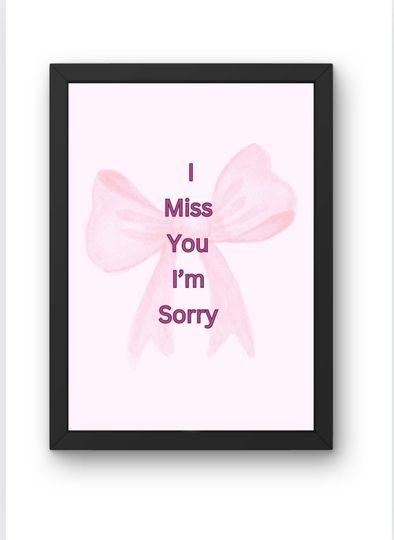 GRACIE ABRAMS I miss you im sorry poster  | Gracie Abrams Poster | Music Gift | Music Wall Decor, Available in 7 Sizes
