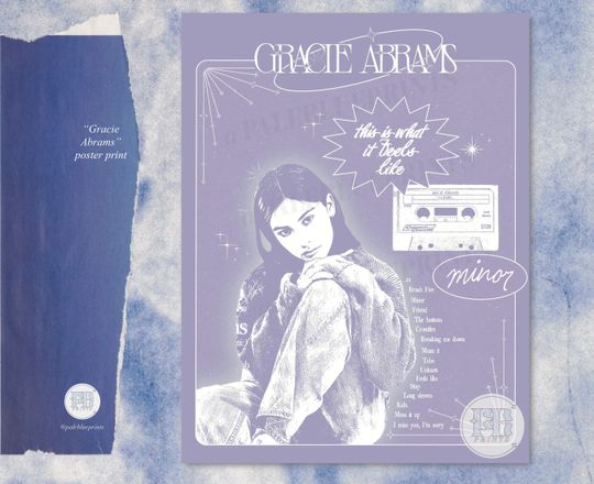 Gracie this is what it feels like digital poster,  | Gracie Abrams Poster | Music Gift | Music Wall Decor, Available in 7 Sizes