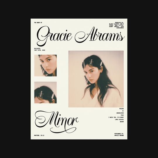 Gracie Abrams Minor Album Poster  | Gracie Abrams Poster | Music Gift | Music Wall Decor, Available in 7 Sizes