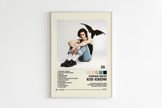 Conan Gray Posters, Kid Krow Poster, Album Cover Poster,Poster Print Wall Art, Custom Poster, Home Decor, Conan Gray, Kid Krow