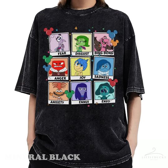 Disney Inside Out Characters Shirt, Inside Out 2 Movie 2024 Tshirt, Joy Sadness Anger Envy Tee, Funny Magic Kingdom, Disney Family Trip