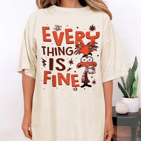 Everything Is Fine Anxiety Inside Out 2 Disney Shirt, Disney Inside Out Anxiety Shirt, Inside Out Merch Shirt, Emotions Shirt, Gift Ideas