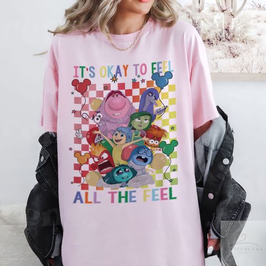 It's Okay To Feel All The Feels Shirt, Disney Inside Out Tee