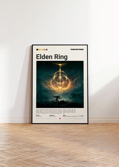 Elden Ring Poster, Gaming Room Poster, Gaming Wall Poster, Gaming Print, Gamer Gift, Video Game Poster, Gaming Wall Art