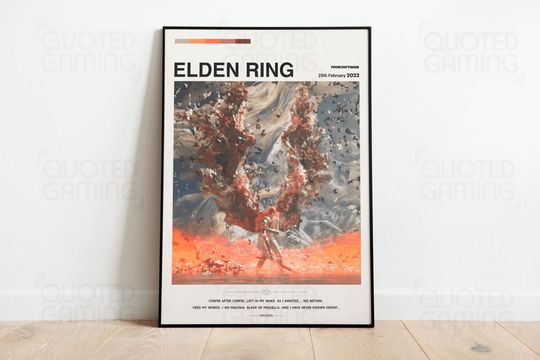 Elden Ring Poster |  Video game poster | Gaming Poster | Elden ring print | Malenia blade of Miquella | Game room decor