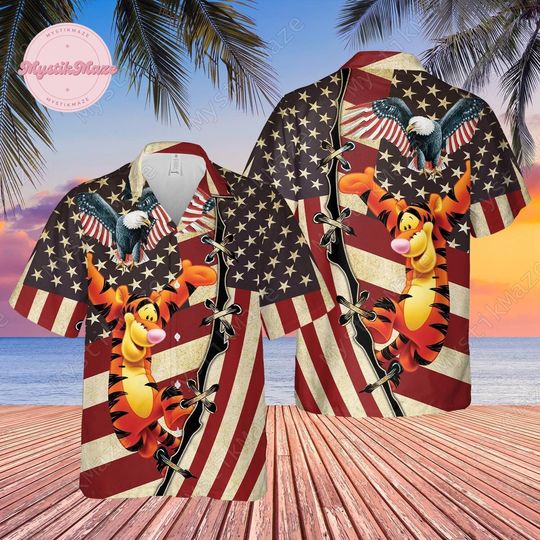 Tigger Disney Hawaiian Shirt, Magic Kingdom Hawaii Shirt