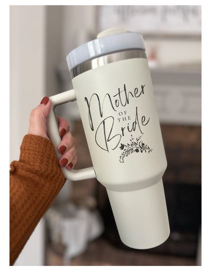 Personalized Luxury Mother of the Bride Gift - Custom Wedding Favor 40 oz Tumbler - Unique Maid of Honor Gift from Bride, Bridesmaid Tumbler