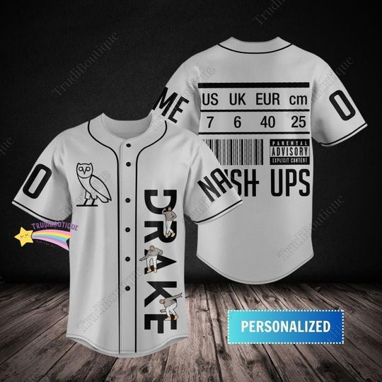 Custom Drake Baseball Jersey, Drake Push Postal Service Jersey Shirt, Drake Rapper Football Jersey, Drake Fan Shirt, Rap Fan Jersey Shirt