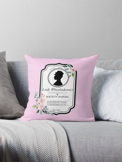 The Bridgerton - Lady Whistledown's Society Papers Throw Pillow, Bridgerton Throw Pillow, For Decoration, Home and Living, Gift for Fans, Funny Gift Ideas