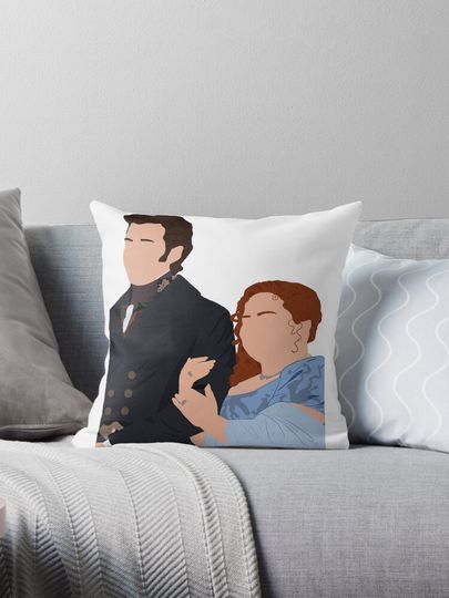 Colin and Penelope Bridgerton Throw Pillow, Bridgerton Throw Pillow, For Decoration, Home and Living, Gift for Fans, Funny Gift Ideas