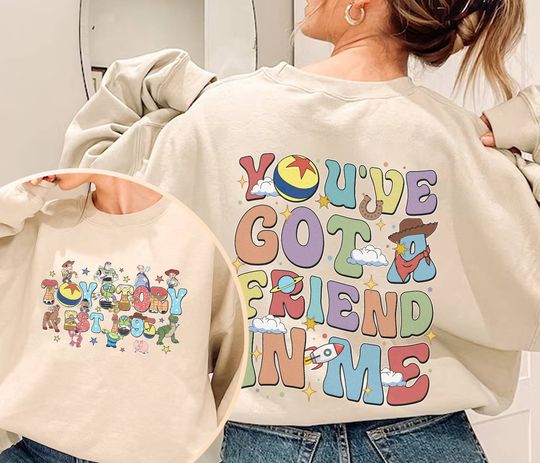 Vintage Toy Story You've Got A Friend In Me Sweatshirt| Buzz Lighyear Shirt | Jessi And Bullseye Shirt | Toy Story Land Shirt