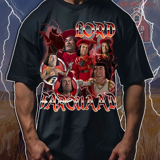Lord Farquaad Shrek T-shirt, 90's Bootleg Style Tee, Gen-z Ironic meme funny shirt, Gifts for him, Gifts for her, short king gifts