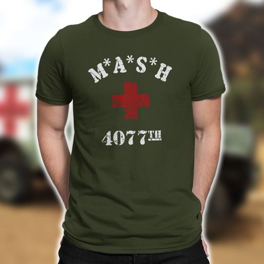 M*A*S*H Shirt | Mash 4077th tv Division Vintage Style Distressed Sitcom T-shirt | Cotton Short Sleeve Shirt | 80s Movie Shirt