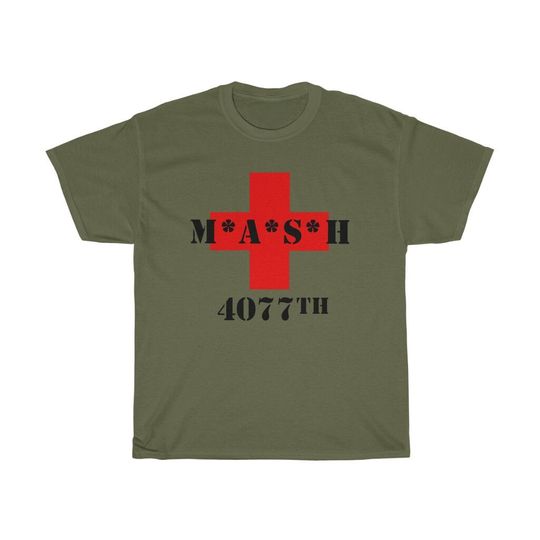 M*A*S*H Shirt | Mash 4077th tv Division Vintage Style Distressed Sitcom T-shirt | Cotton Short Sleeve Shirt | 80s Movie Shirt