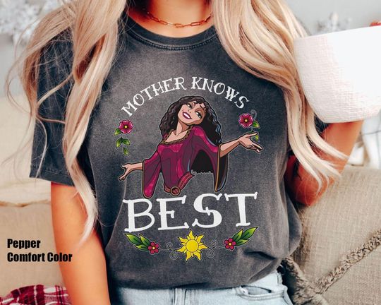 Mother Gothel Mother Knows Best Tattoo Art Style Comfort Colors T-shirt, Tangled  Villains Shirt, Mother's Day Gift, 2024 Trip