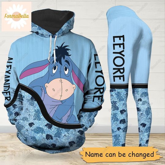 Eeyore Hoodie, Disney Donkey Hoodie, Eeyore Women's Leggings