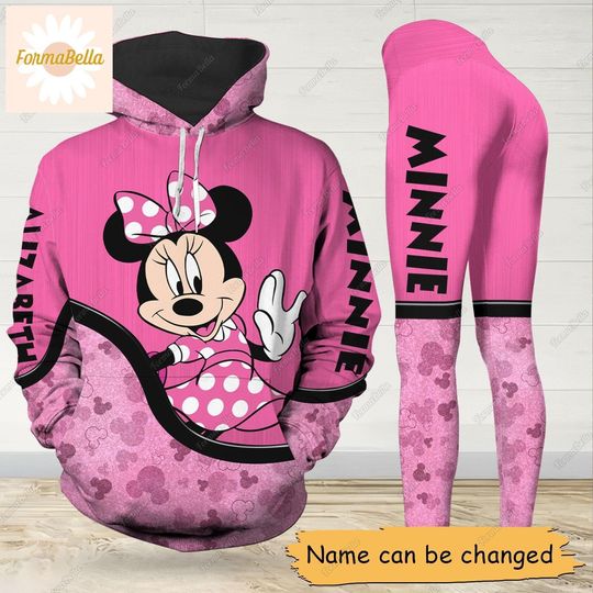 Minnie Mouse Hoodie, Disney Minnie Leggings, Minnie Yoga Leggings