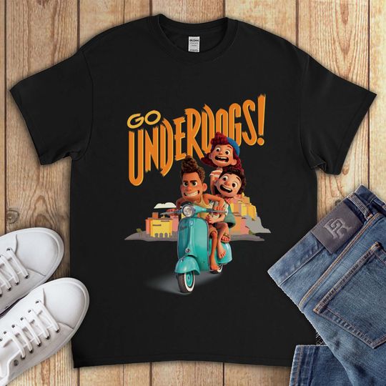 Disney Luca Go Underdogs Funny Movies Unisex T-shirt | Disney Cotton Short Sleeve Tee | Gift For Kid/Adult