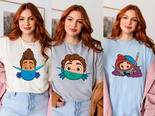 Disney Luca Go Underdogs Funny Movies Unisex T-shirt | Disney Cotton Short Sleeve Tee | Disney Inspired Tees | Gift For Kid/Adult