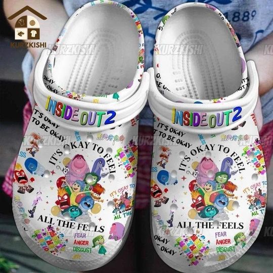 Inside Out 2 Clogs , Inside Out Movie Comfortable Summer Clogs, Trending Street Styles