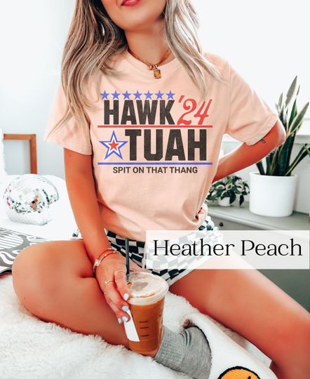 Hawk Tuah Shirt Hawk Tuah 2024 Spit On That Thang shirt , Unisex short sleeves heavy cotton shirt, Multiple colors trending shirts