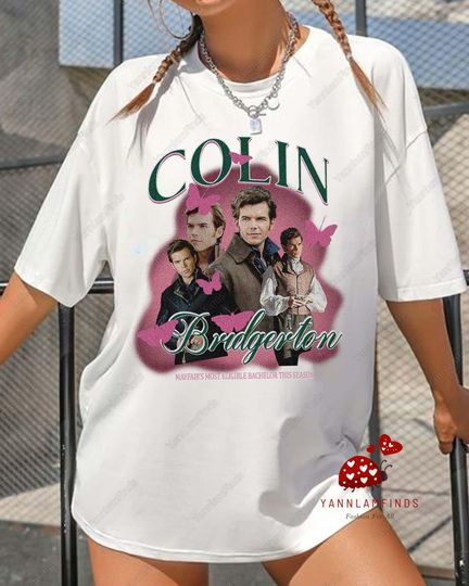Colin Bridgerton T-Shirt, Spill The Tea Cotton Tee, Graphic Tshirt for men, women, Unisex