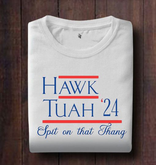 Hawk Tuah '24  Unisex short sleeves heavy cotton shirt, Multiple colors trending shirts