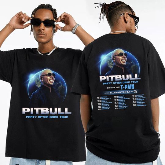 Pitbull Party After Dark Tour 2024 Shirt, Pitbull 2024 Concert Shirt, Pitbull Fan Gift, Pitbull T-pain Tour Shirt, Rap Hip Hop, Music Tour