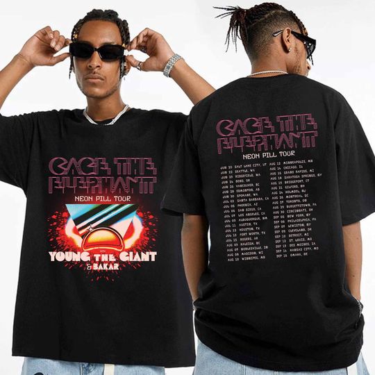 Cage the Elephant Neon Pill Tour 2024 Shirt, Cage the Elephant 2024 Concert Shirt, Cage the Elephant Fan Shirt, Neon Pill 2024 Tour Merch
