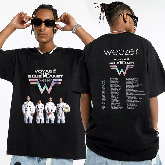 Weezer Voyage To The Blue Planet 2024 Tour Shirt, Weezer 2024 Concert Shirt, Weezer Band Fan Shirt, Weezer Merch, Music Tour Shirt
