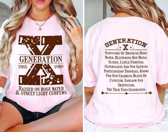 Gen X Shirt, Generation X Shirt, Raised on Hose Water and Neglect Nostalgia Shirt, 1980 Birthday Gift