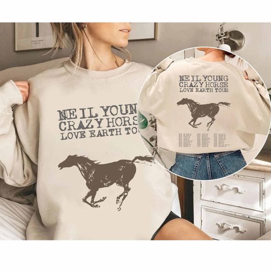 Neil Young and Crazy Horse Love Earth Tour 2024 Shirt, Neil Young 2024 Concert Shirt, Neil Young Fan Gift, Crazy Horse Tour 2024 Merch