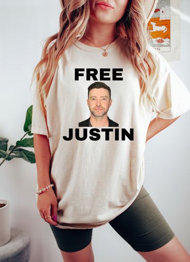 Viral Shirt, Justin Timberlake Mugshot T-Shirt, Comfort Colors Shirt, Black and White Mug Shot, Timberlake Fan Gift, JT Concert Shirt