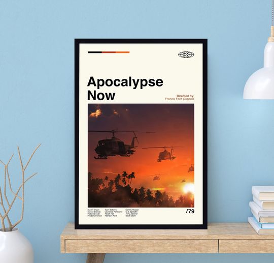 Apocalypse Now Poster, Apocalypse Now Print, Francis Ford Coppola, Minimalist Art, Vintage Poster, Midcentury Poster, Movie Poster, Wall Art