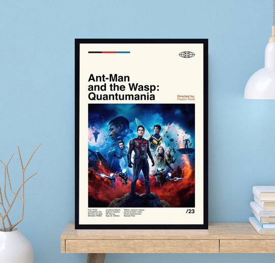 Ant Man And The Wasp: Quantumania Poster, Peyton Reed, Retro Movie Poster, Minimalist Art, Vintage Poster, Midcentury Art, Wall Decor